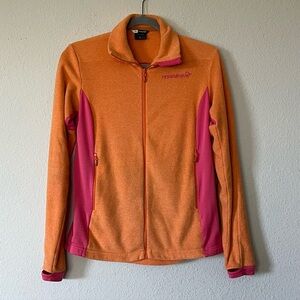 Women's Norrona Orange and Pink Terry Full Zip Jacket